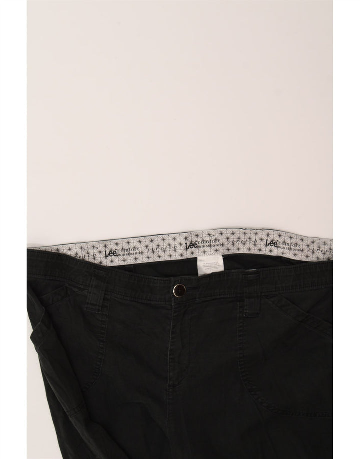 LEE Womens Comfort Stretch Straight Capri Trousers W40 L21 Black Cotton Vintage Lee and Second-Hand Lee from Messina Hembry 