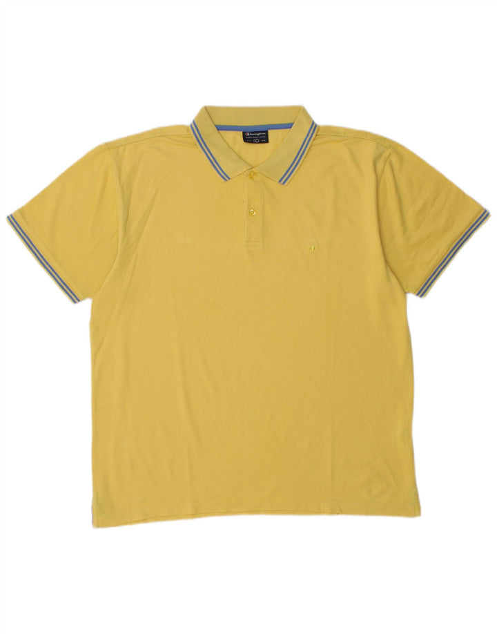 Camisa polo masculina Champion grande algodão amarelo