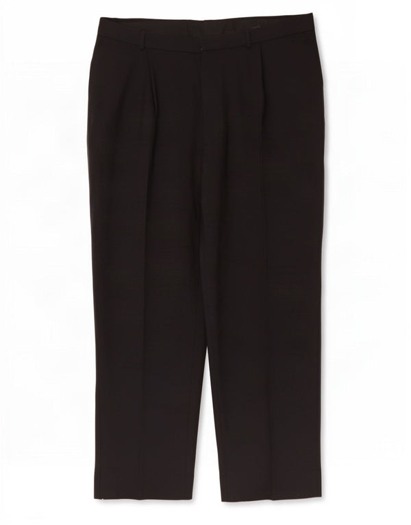 Calça masculina Marks & Spencer sob medida casual W42 L30 poliéster preto