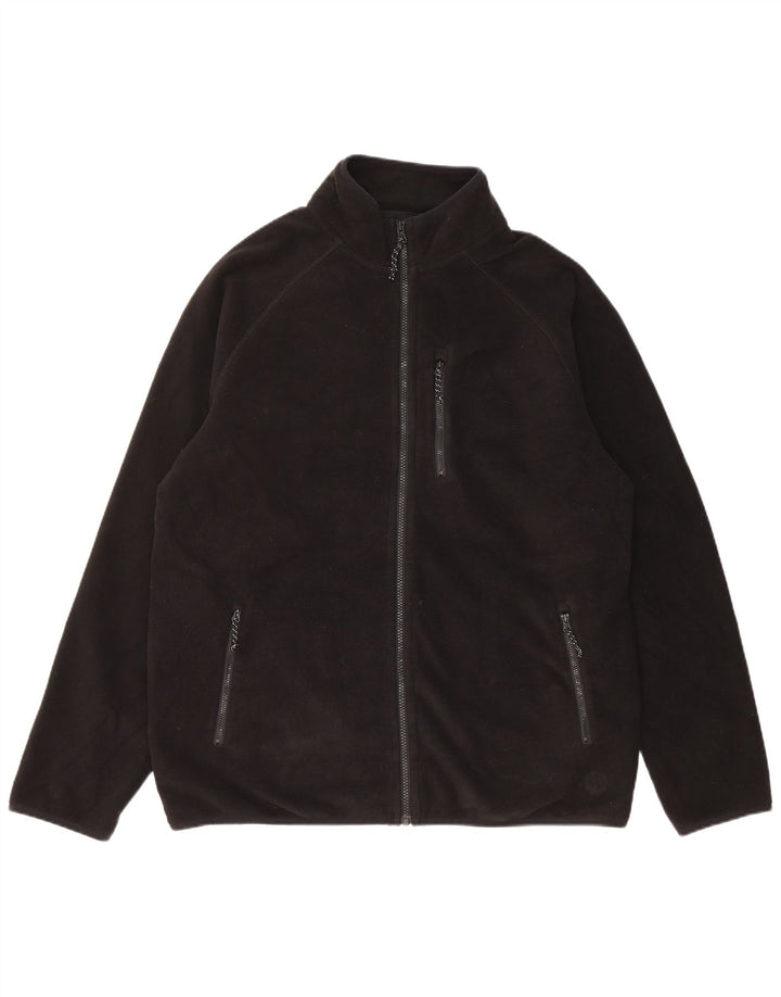 Jaqueta de lã masculina Marks & Spencer Reino Unido 42 XL poliéster preto