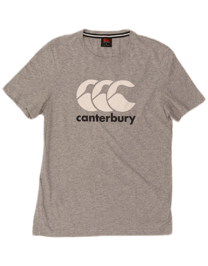 Camiseta masculina com estampa CANTERBURY algodão cinza médio
