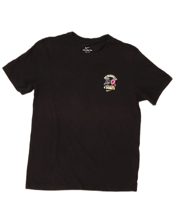 Camiseta Nike masculina Dumbbells Donuts Graphic Top Médio Algodão Preto