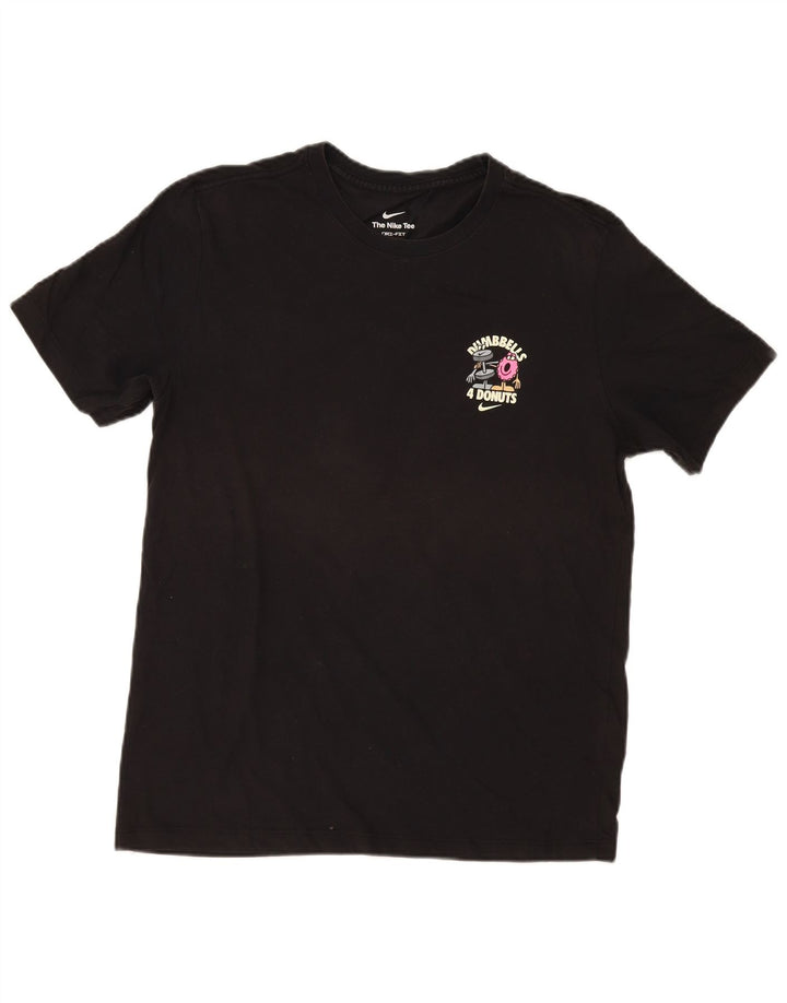 Camiseta Nike masculina Dumbbells Donuts Graphic Top Médio Algodão Preto