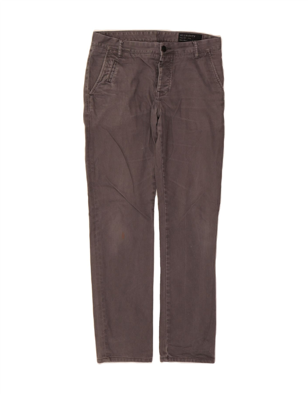 ALL SAINTS Mens Straight Chino Trousers W32 L31 Brown Viscose Vintage All Saints and Second-Hand All Saints from Messina Hembry 
