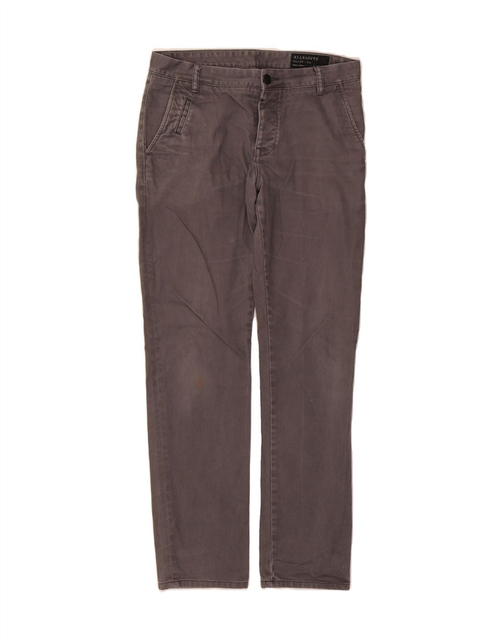 ALL SAINTS Mens Straight Chino Trousers W32 L31 Brown Viscose Vintage All Saints and Second-Hand All Saints from Messina Hembry 
