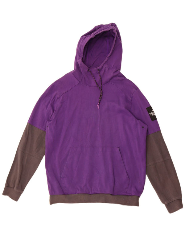 Suéter com capuz gráfico masculino The North Face, grande, roxo, colorido, algodão