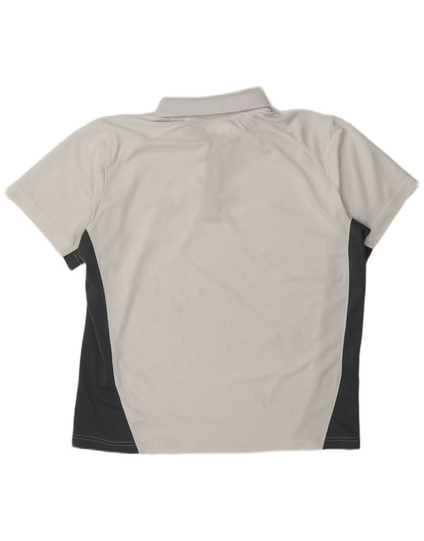 Camisa polo masculina Columbia grande poliéster colorblock branco
