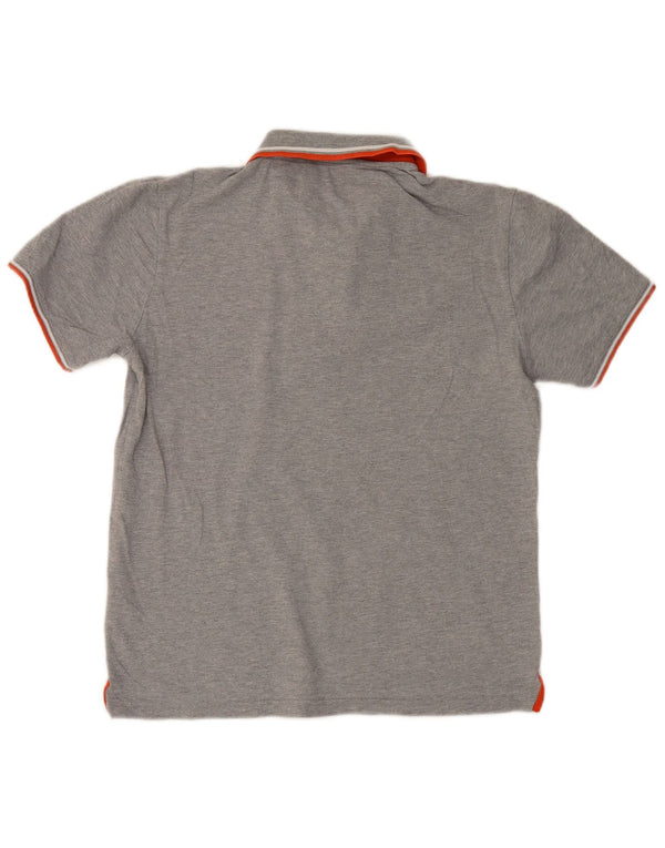 Camisa polo masculina Champion Heritage Fit grande algodão cinza