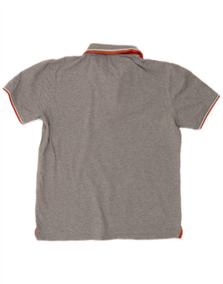 Camisa polo masculina Champion Heritage Fit grande algodão cinza