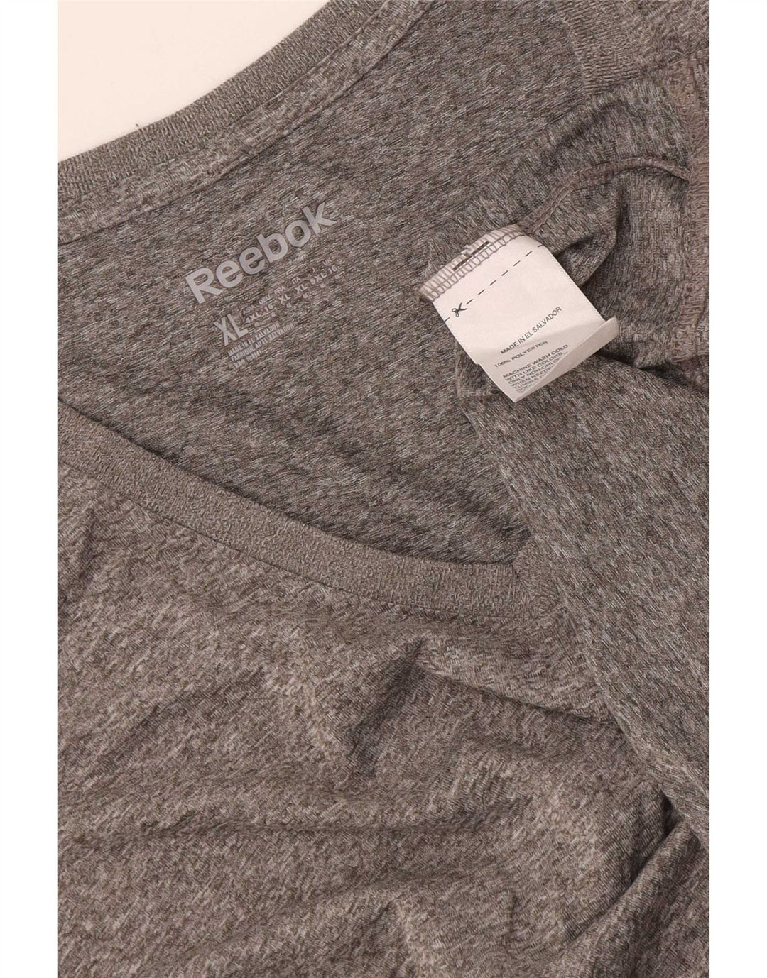 Camiseta feminina Reebok Top UK 16 grande poliéster cinza