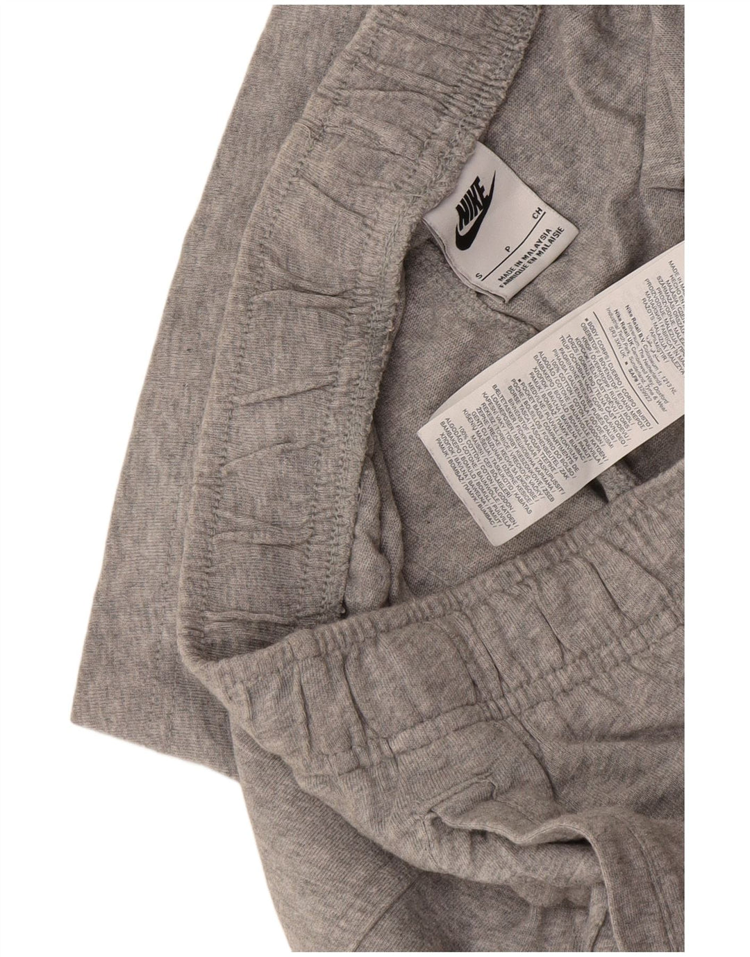 Shorts esportivos masculinos Nike pequenos algodão manchado cinza