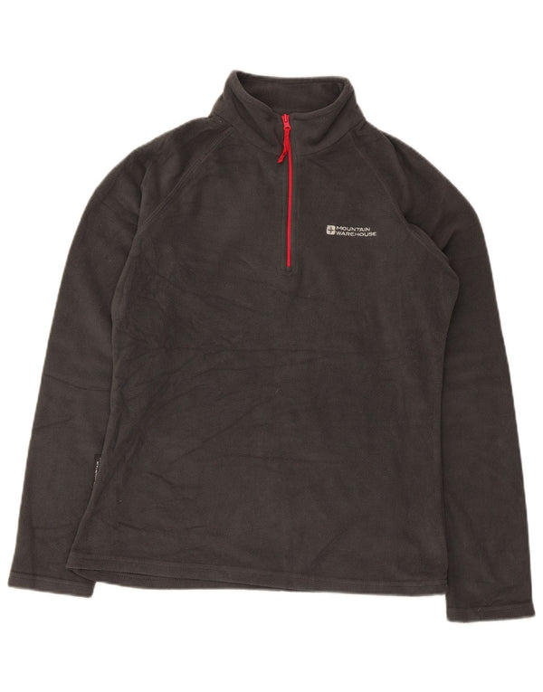 Mountain Warehouse Womens Zip Neck Fleece Jumper Reino Unido 8 Pequeno Poliéster Cinza