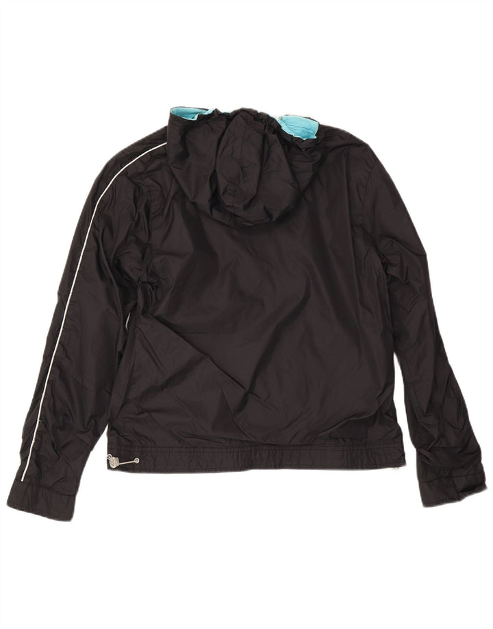 Jaqueta corta-vento feminina Umbro com capuz UK 14 poliéster preto médio