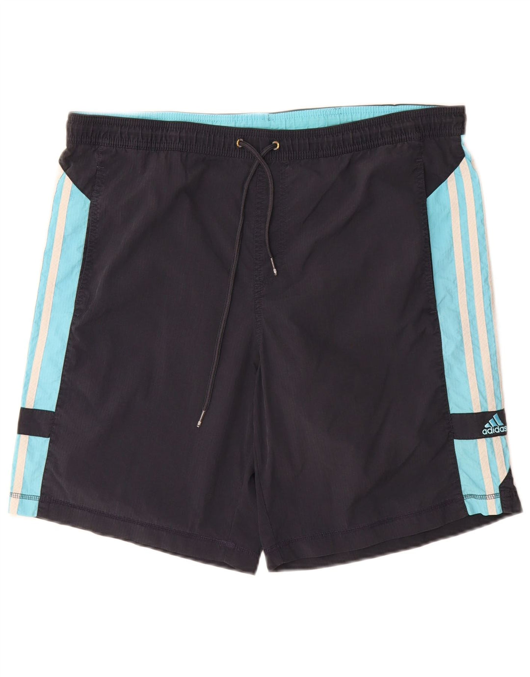 Adidas Mens Sport Shorts Médio Azul Marinho Colourblock Poliamida