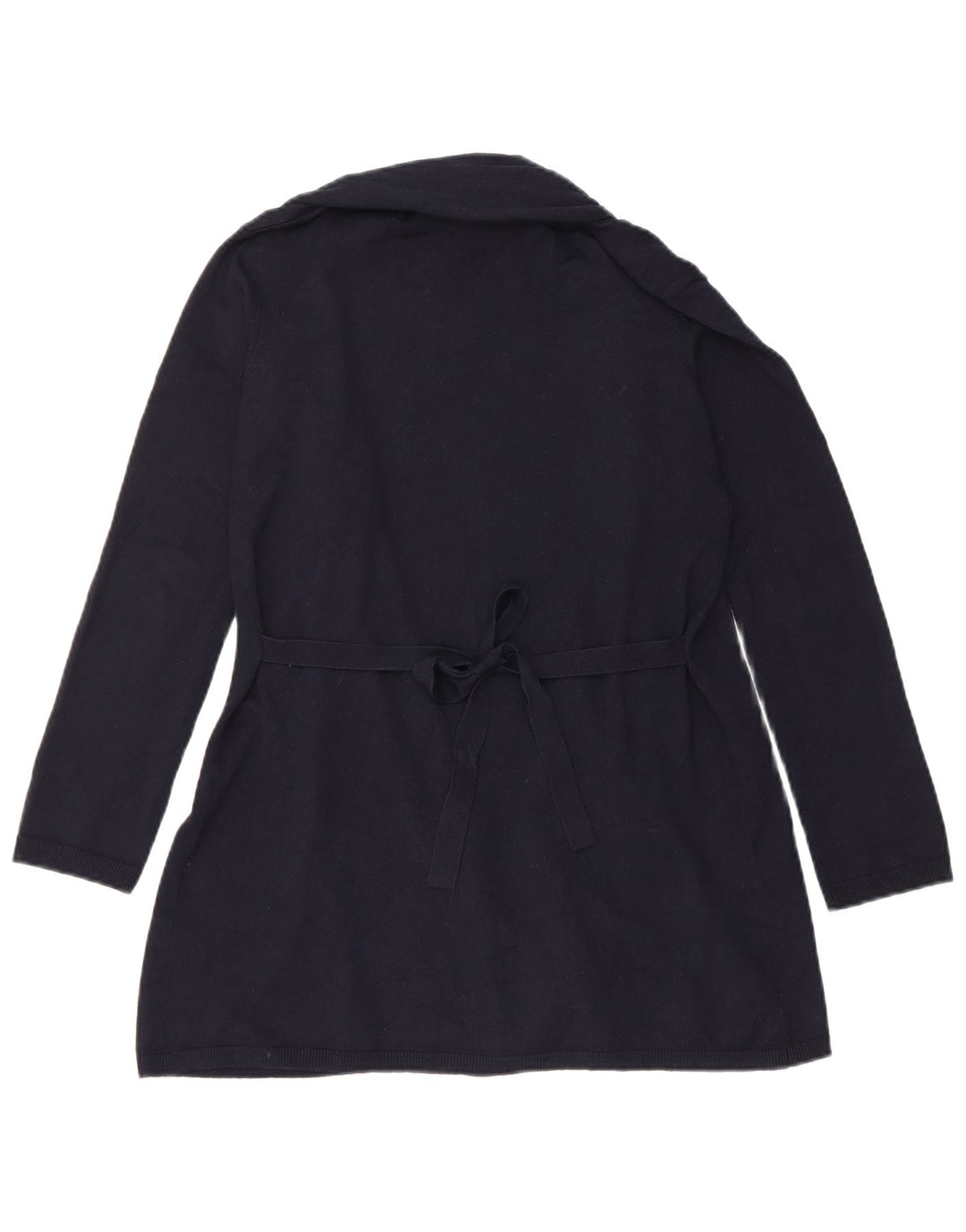Suéter cardigã aberto feminino Zara Reino Unido 10 pequeno azul marinho viscose