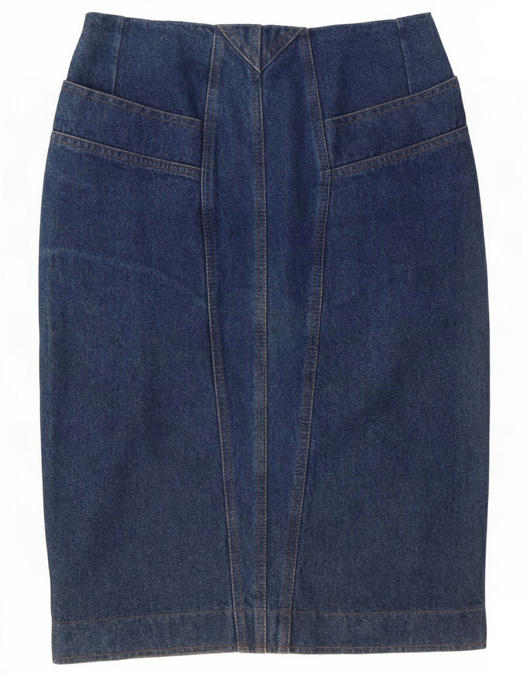 Saia jeans feminina vintage pequena W26 azul