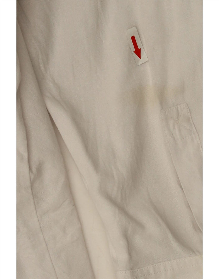 Camisa oversized feminina Zara UK 14 algodão branco médio