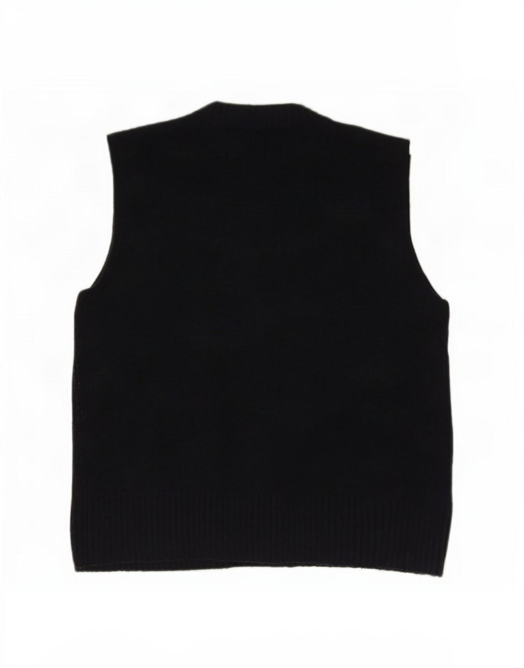 Zara Womens Vest Tank Top UK 14 Médio Azul Marinho Acrílico