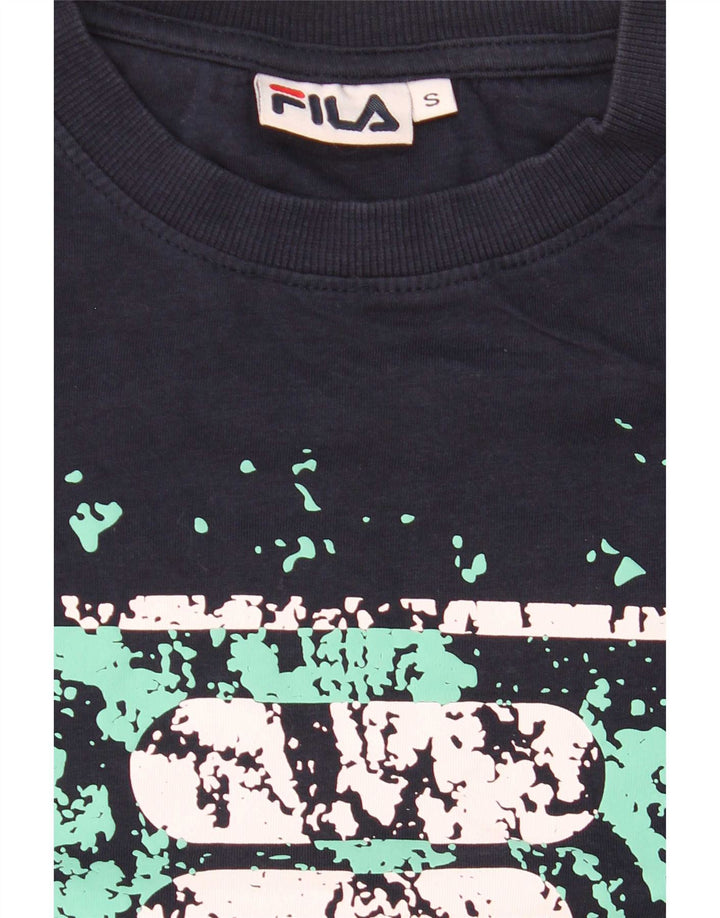 Camiseta masculina Fila Graphic pequena azul marinho