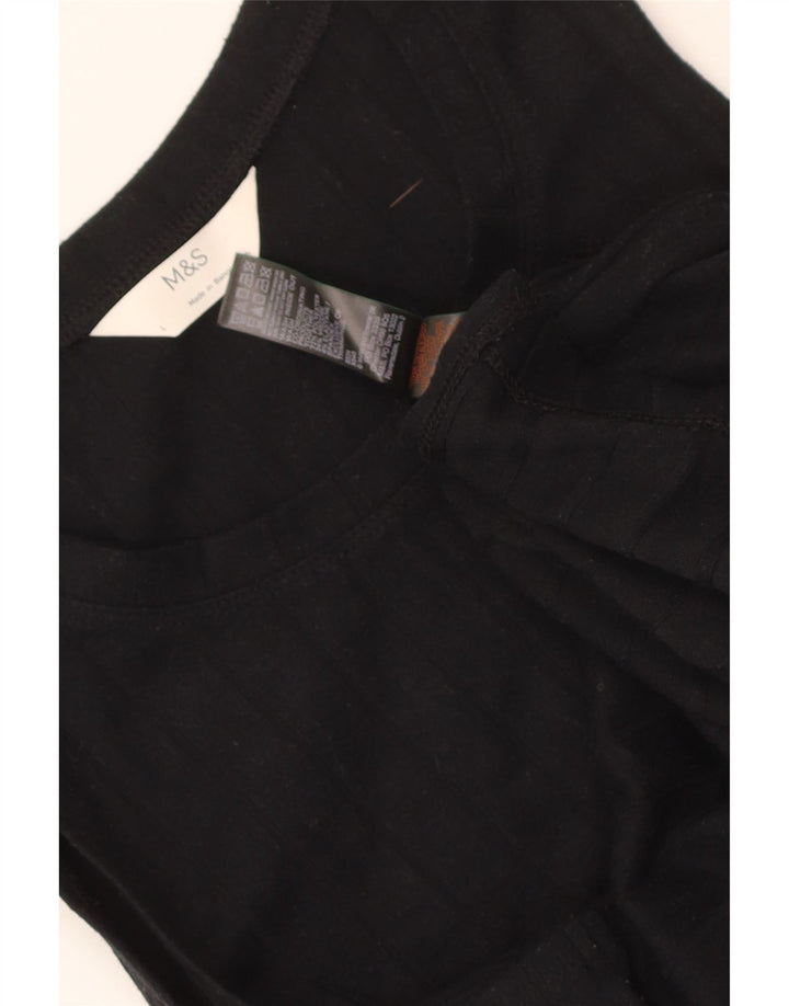 Colete feminino Marks & Spencer UK 16 grande poliéster preto