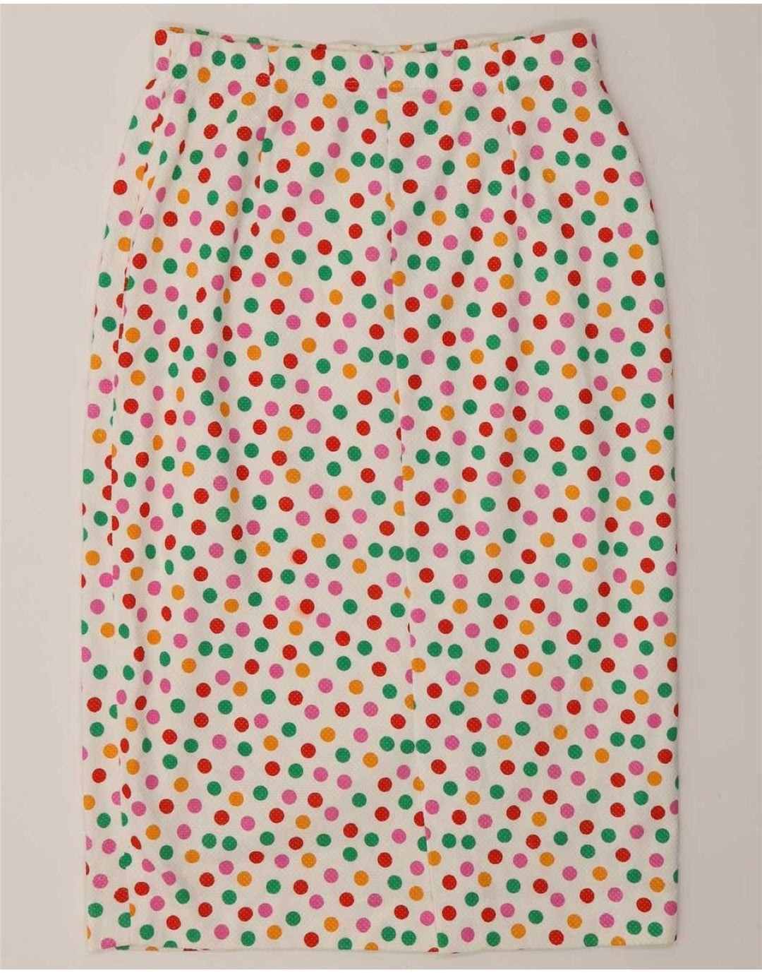 Conjunto de saia feminina Liola com 4 botões e 2 peças IT 46 grande W28 bolinhas brancas