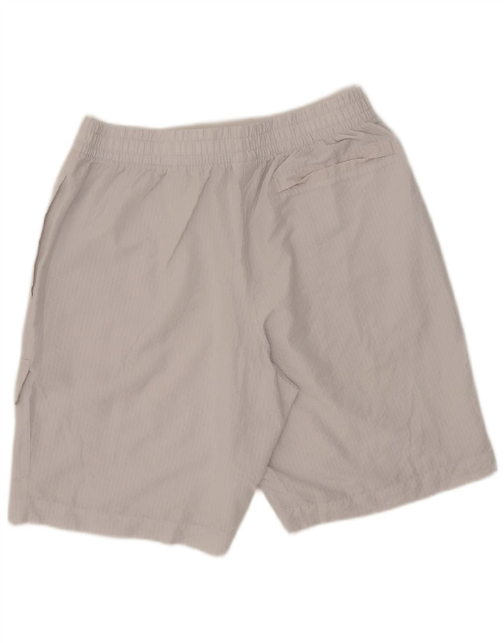 Shorts esportivos masculinos Reebok Cargo grande poliéster branco