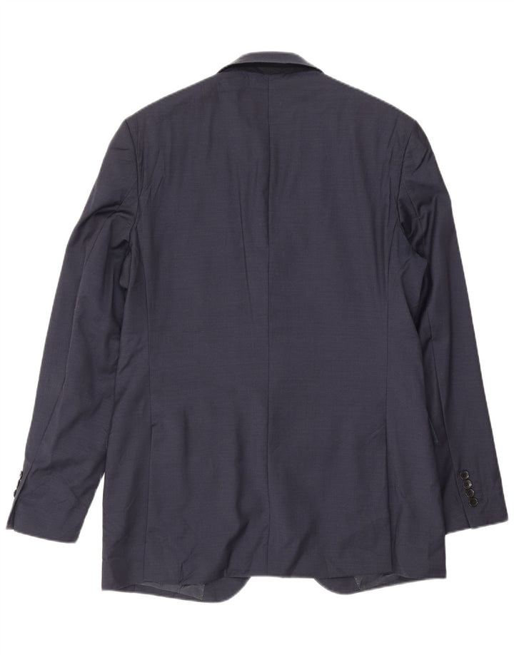 Jaqueta Blazer Longline Masculina Marks & Spencer Reino Unido 40 Médio Azul Marinho