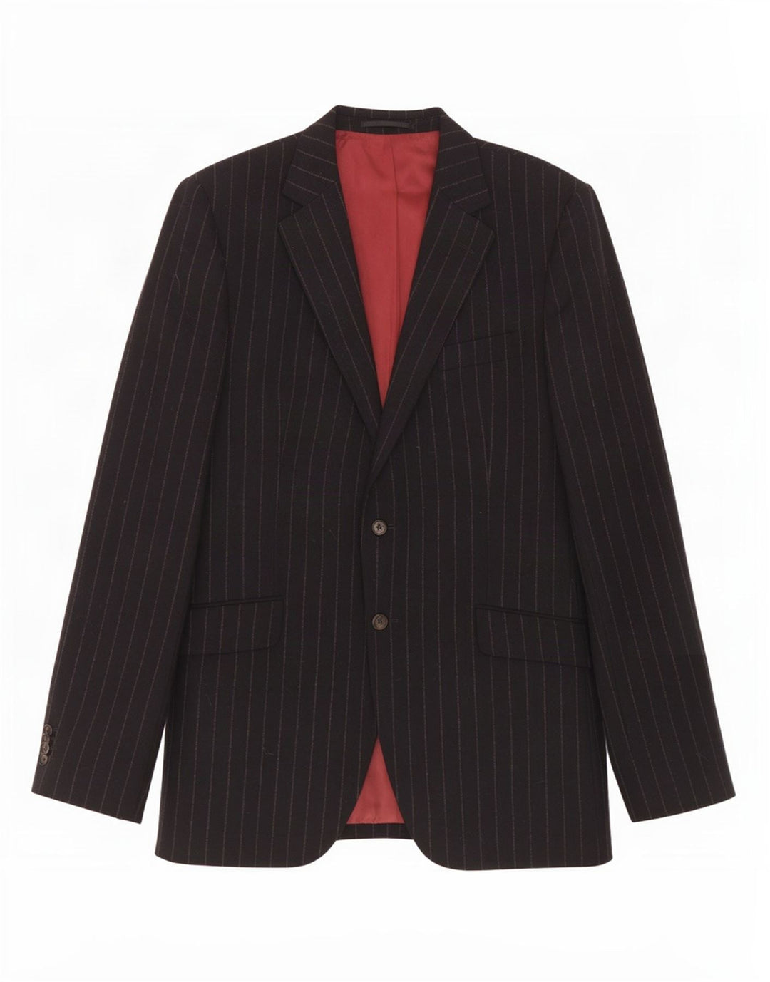 Jaqueta blazer masculina Gant com 2 botões Reino Unido 40 grande lã listrada azul marinho
