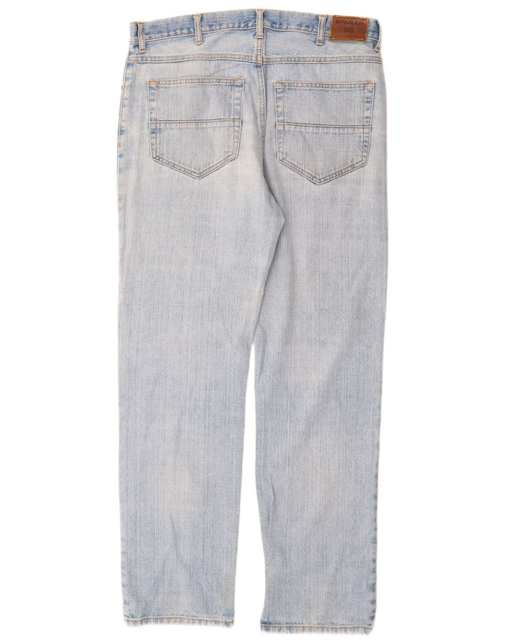 Calça jeans reta masculina Farah W36 L32 algodão azul