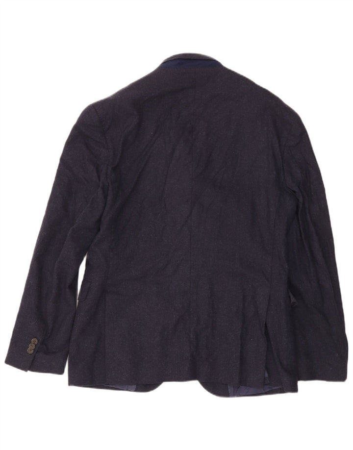 Tommy Hilfiger Jaqueta blazer masculina de 2 botões IT 50 grande lã azul marinho