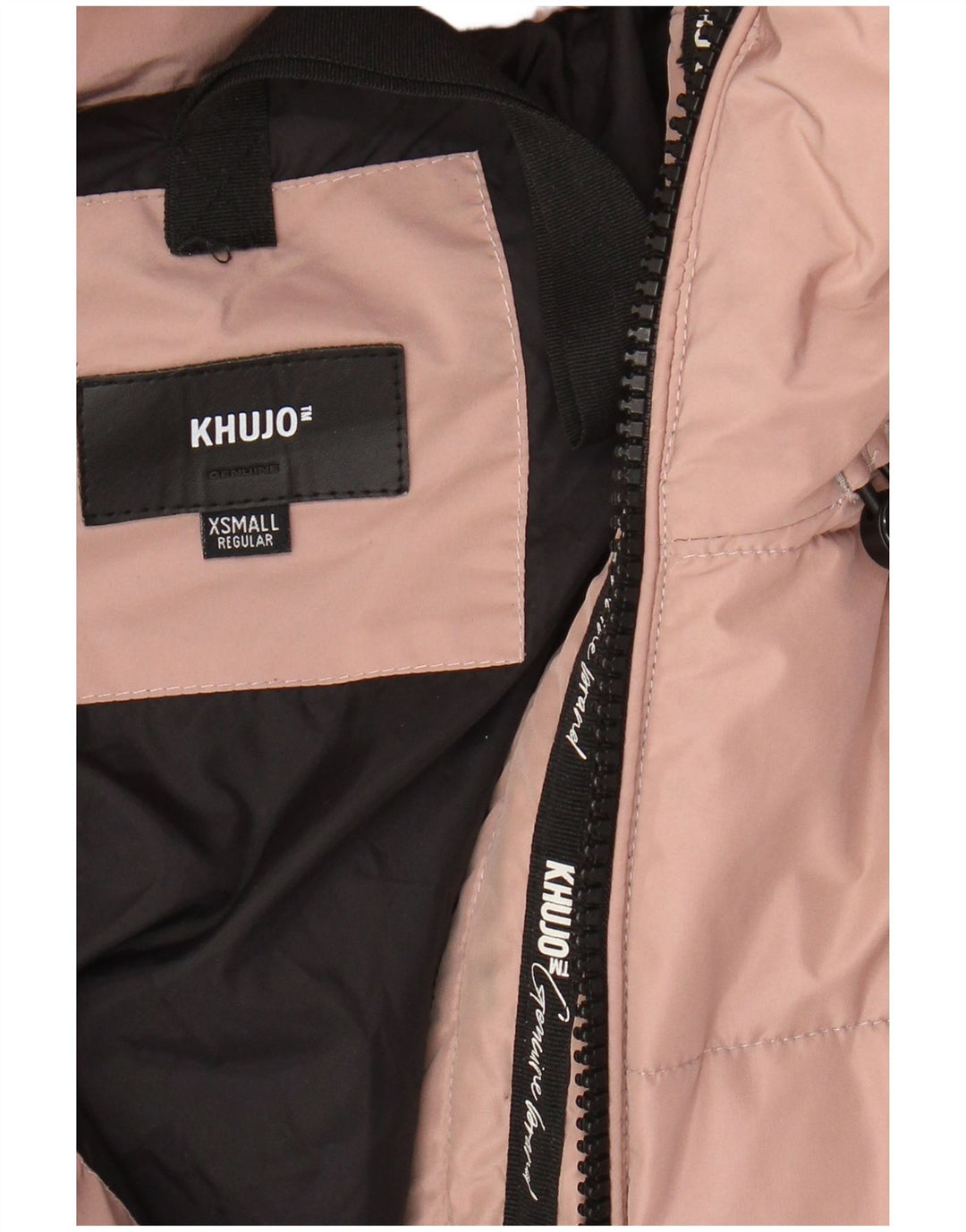 Casaco feminino acolchoado com capuz grande KHUJO UK 6 XS rosa poliéster