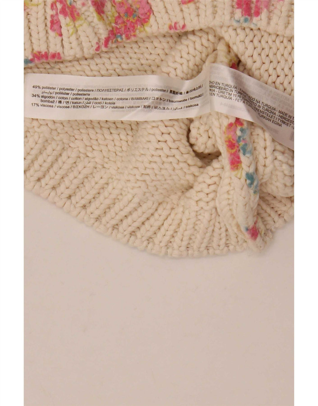 Zara Womens Crop Vest Tank Top UK 12 Médio Branco Floral Poliéster