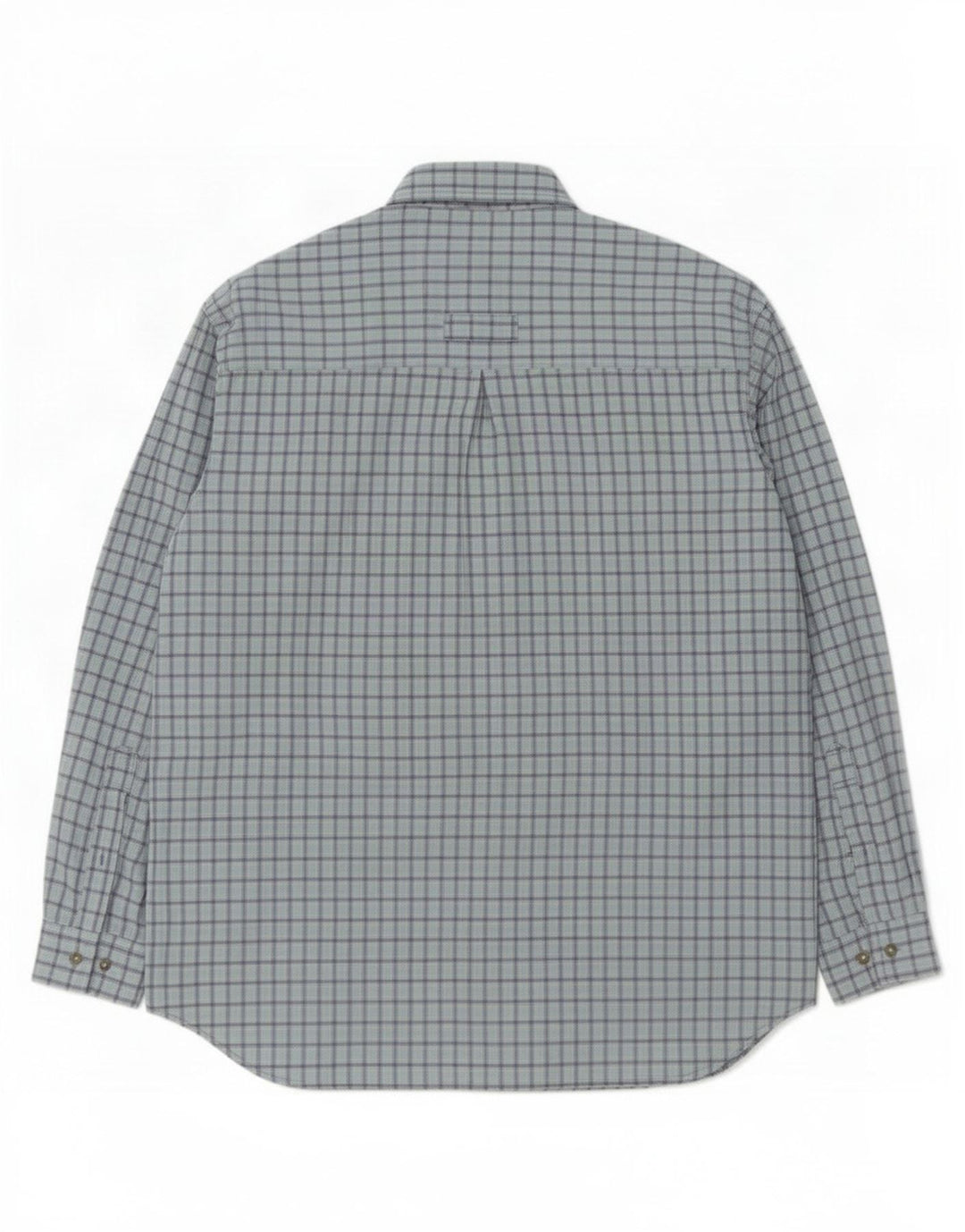 Camisa masculina Columbia grande poliéster xadrez azul