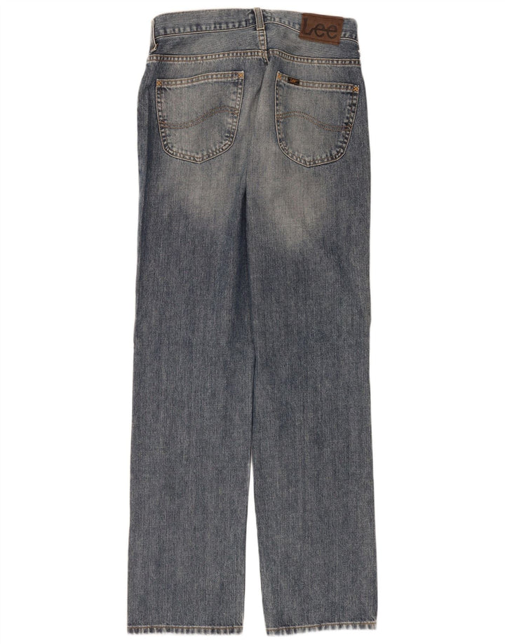 Lee Womens Seattle Straight Jeans W33 L34 Azul Algodão