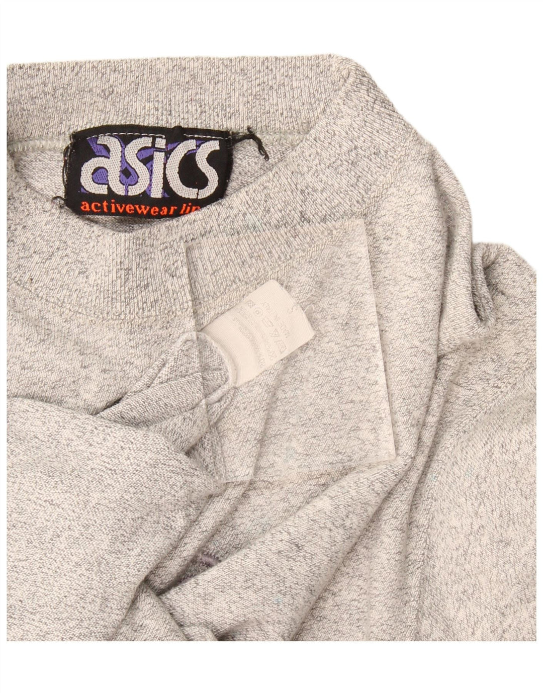 Camiseta masculina Asics Top cinza médio algodão manchado