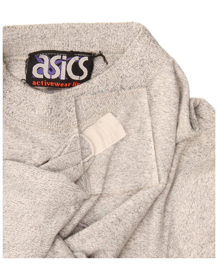 Camiseta masculina Asics Top cinza médio algodão manchado