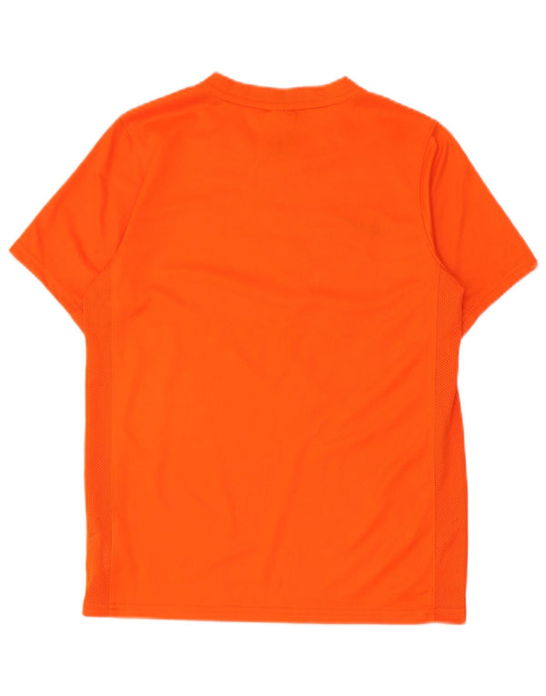 Camiseta feminina Nike com estampa gráfica grande laranja poliéster