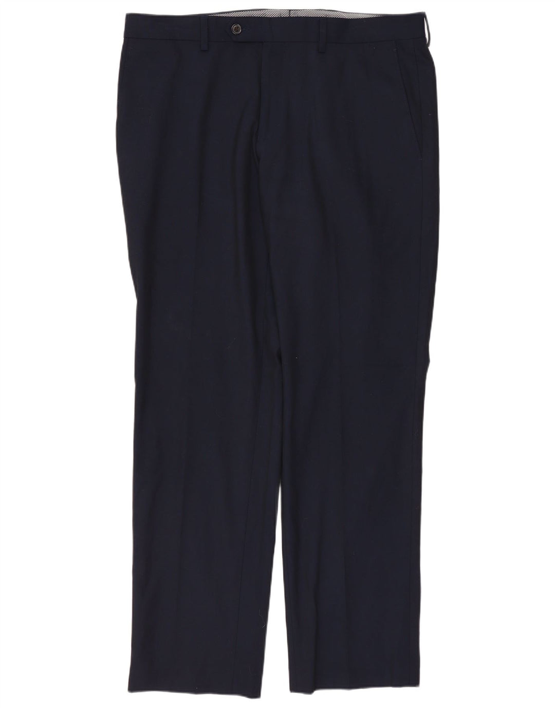 Calça masculina de terno reto CHAPS W34 L30 poliéster azul marinho