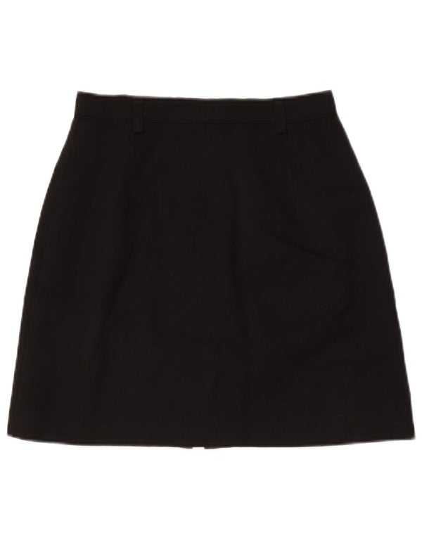 Mini saia feminina vintage W26 pequena preta