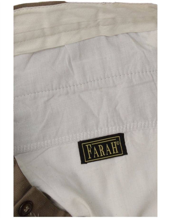 Calça masculina Farah Pegged Suit W36 L32 bege