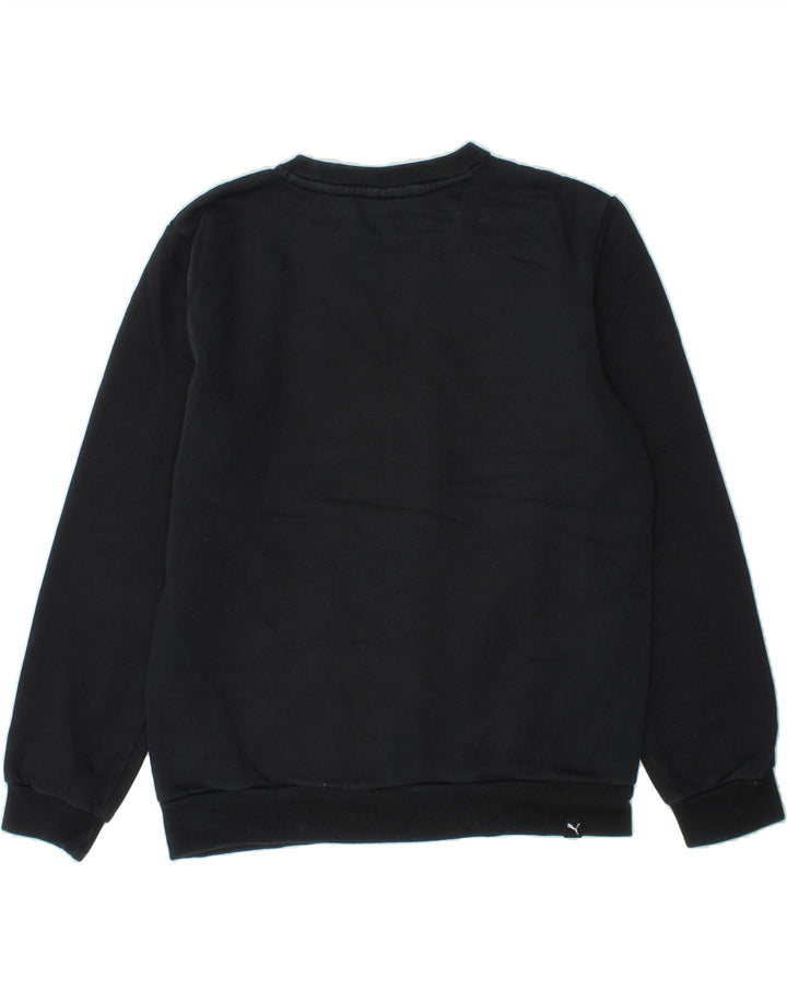 PUMA Girls Graphic Sweatshirt Jumper 13-14 Years Black Cotton Vintage Puma and Second-Hand Puma from Messina Hembry 