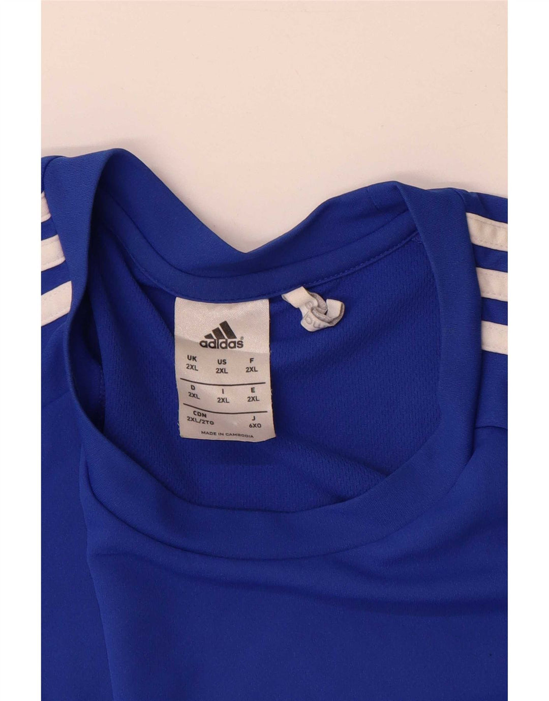 Adidas Masculino Climalite Camiseta Top 2XL Azul Colorblock Poliéster