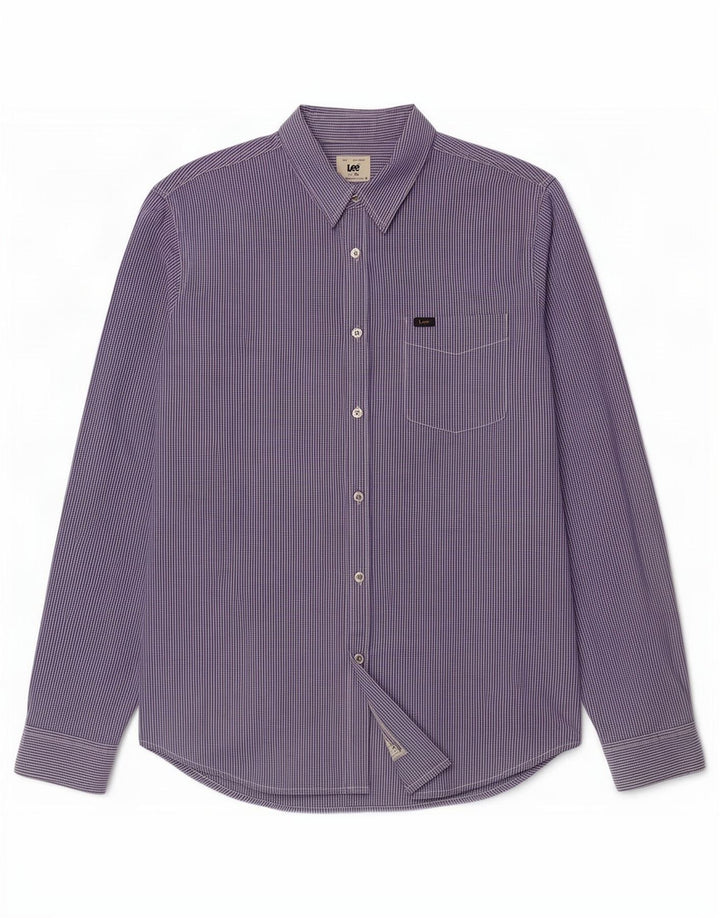 Camisa masculina Lee XL azul xadrez algodão