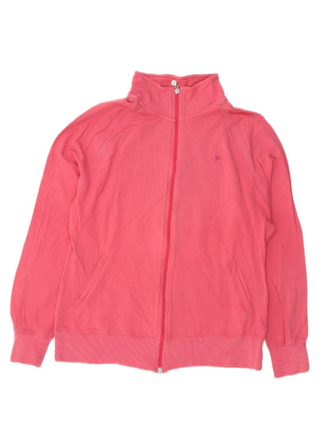 NIKE Womens Tracksuit Top Jacket UK 16/18 XL Rosa Algodão
