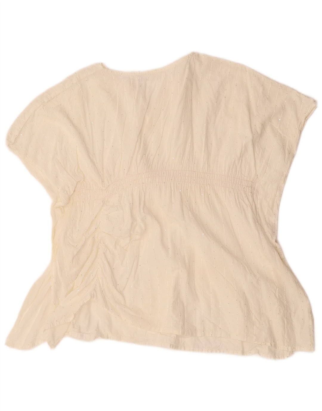 Blusa feminina ZARA Batwing Top UK 16 Grande Branco