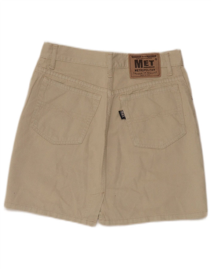 Saia feminina metropolitana linha A W30 algodão bege médio