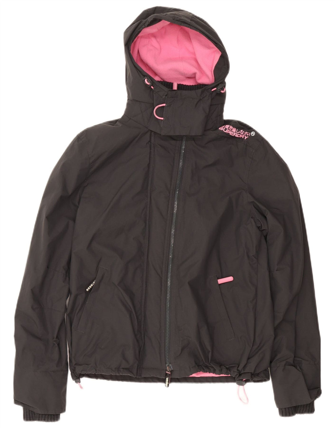 Jaqueta corta-vento feminina SUPERDRY The Windcheater Graphic UK 18 XL cinza