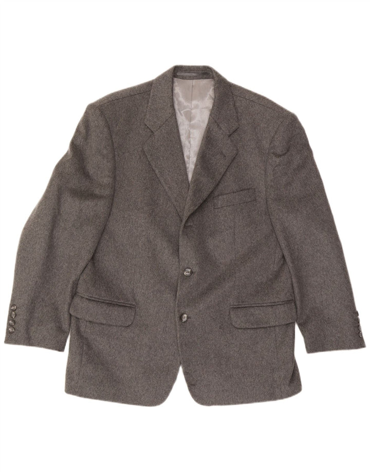 LANIFICIO DEL CASENTINO Jaqueta blazer masculina de 3 botões Reino Unido 38 cinza médio