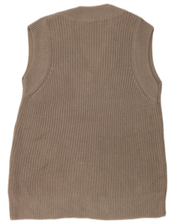 Regata masculina Zara com colete pequeno acrílico marrom