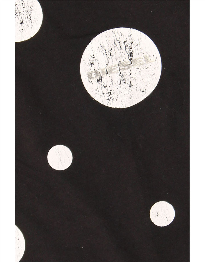 Camiseta gráfica masculina DIESEL Top médio de bolinhas pretas de algodão